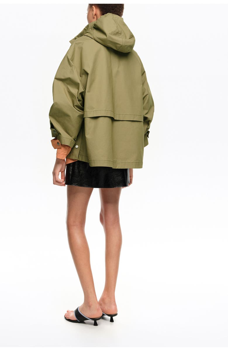 Bimba y Lola Cotton A-Line Trench, Alternate, color, Light Khaki