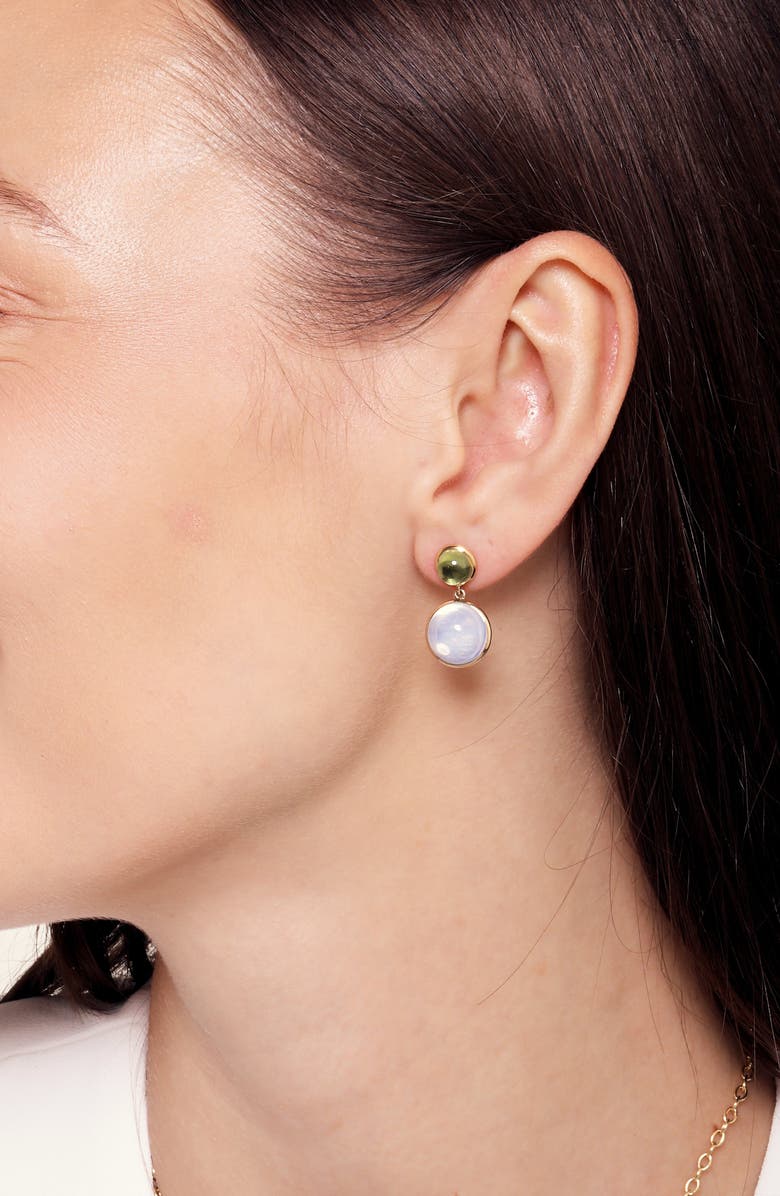 SYNA Cirra Moon Drop Earrings, Alternate, color, Peridot