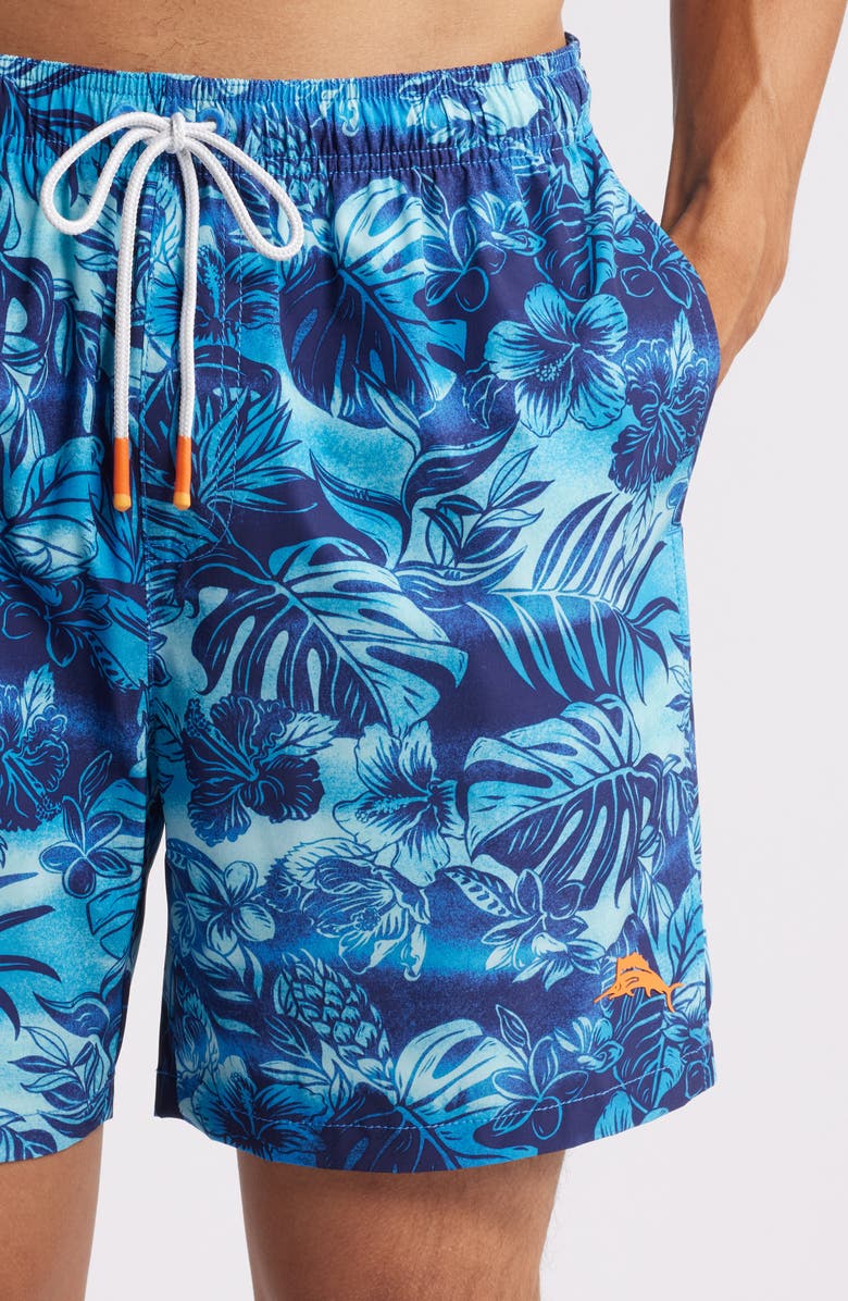 Tommy Bahama Naples Ocean Escape Swim Trunks, Alternate, color, Eclipse
