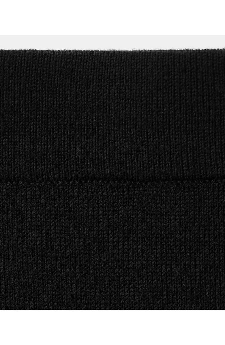 MANGO Knotted Knit Midi Skirt, Alternate, color, Black