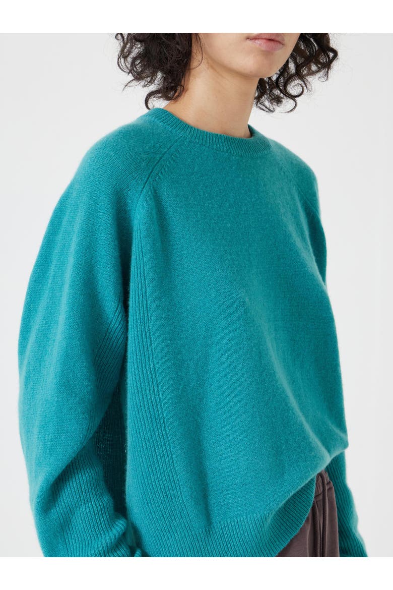 Jasmine Cashmere Rib Detail Sweater, Alternate, color, Green