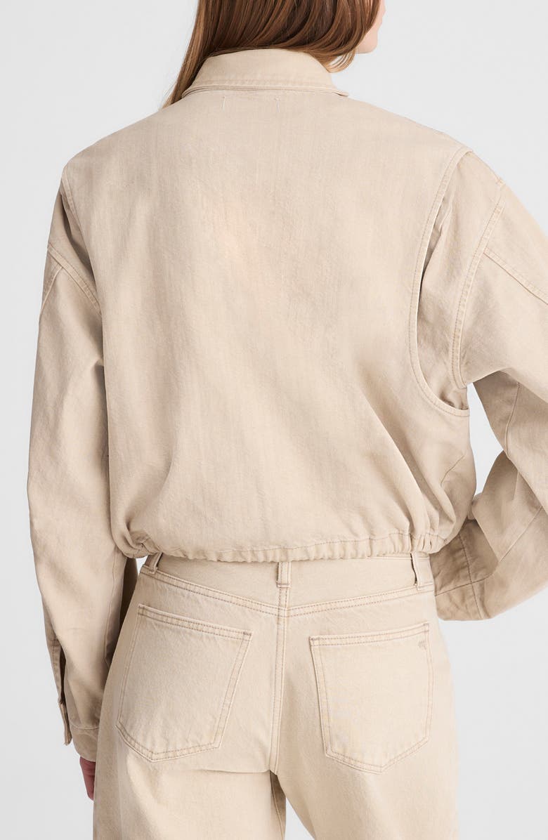 Madewell Denim Crop Field Jacket, Alternate, color, Faded Khaki