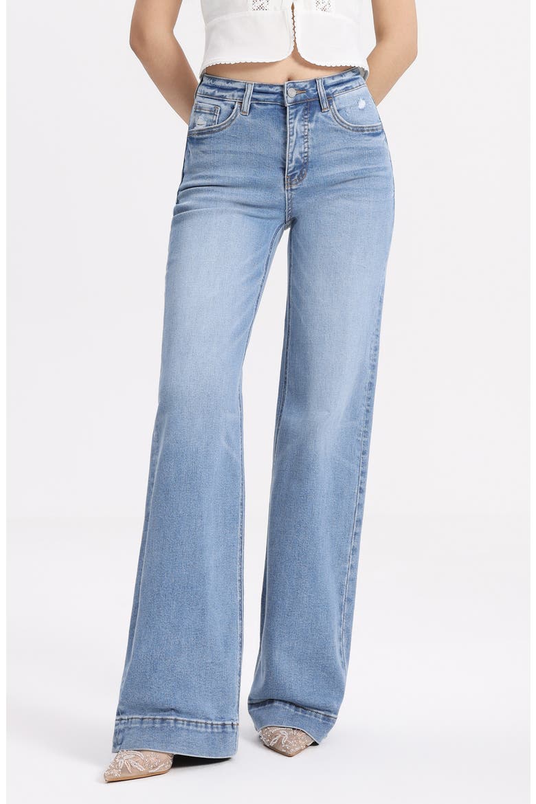 Mid Rise Wide Leg Jeans, Alternate, color, STRATUS