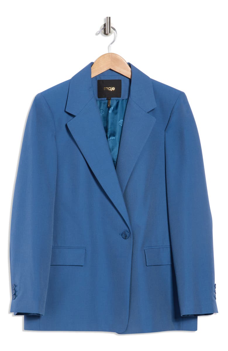 maje Valex Blazer, Main, color, Bleu