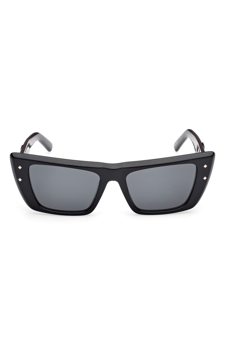MCM 52mm Cat Eye Sunglasses, Main, color, Shiny Black / Smoke