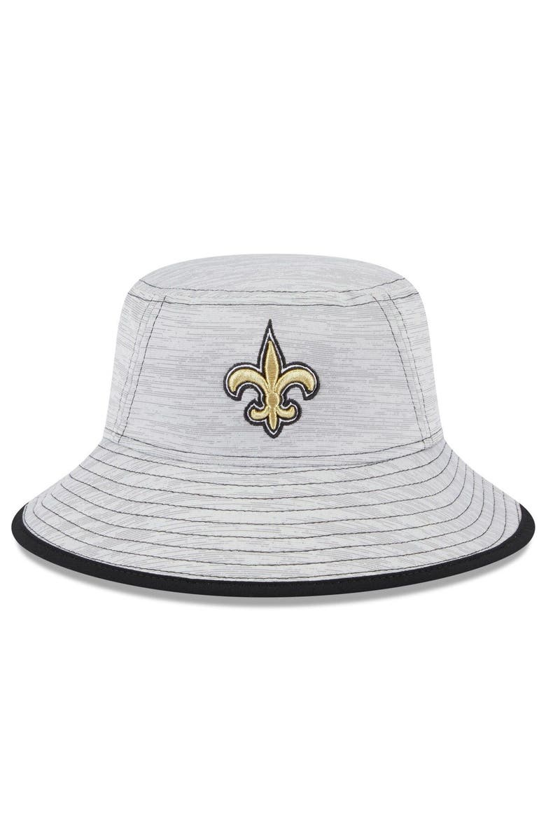 New Era Men's New Era Gray New Orleans Saints Game Bucket Hat, Main, color,