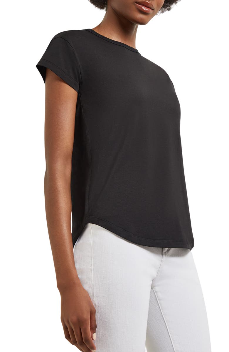 Misook Classic Crewneck T-Shirt, Alternate, color, Black