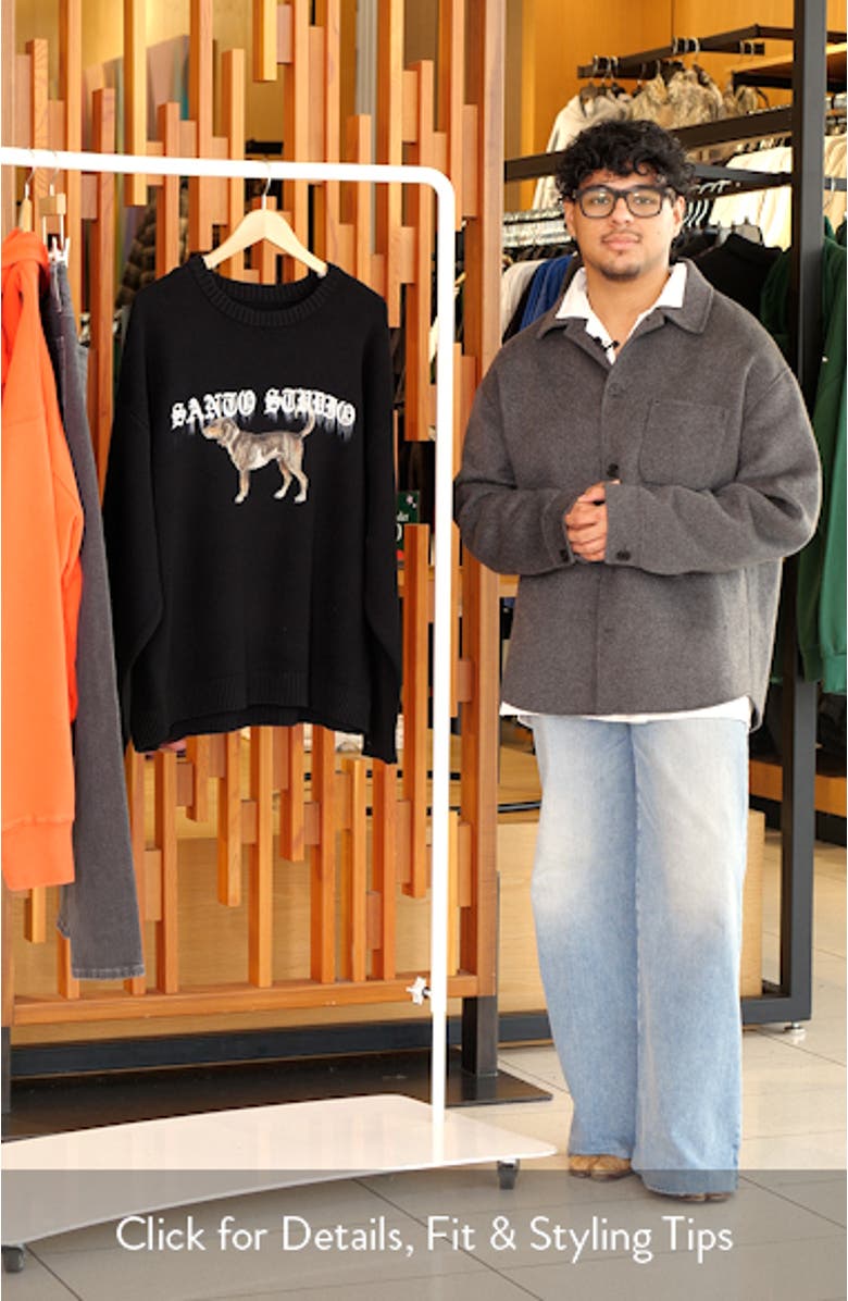 Blurry Dog Knit Sweater, sales video thumbnail