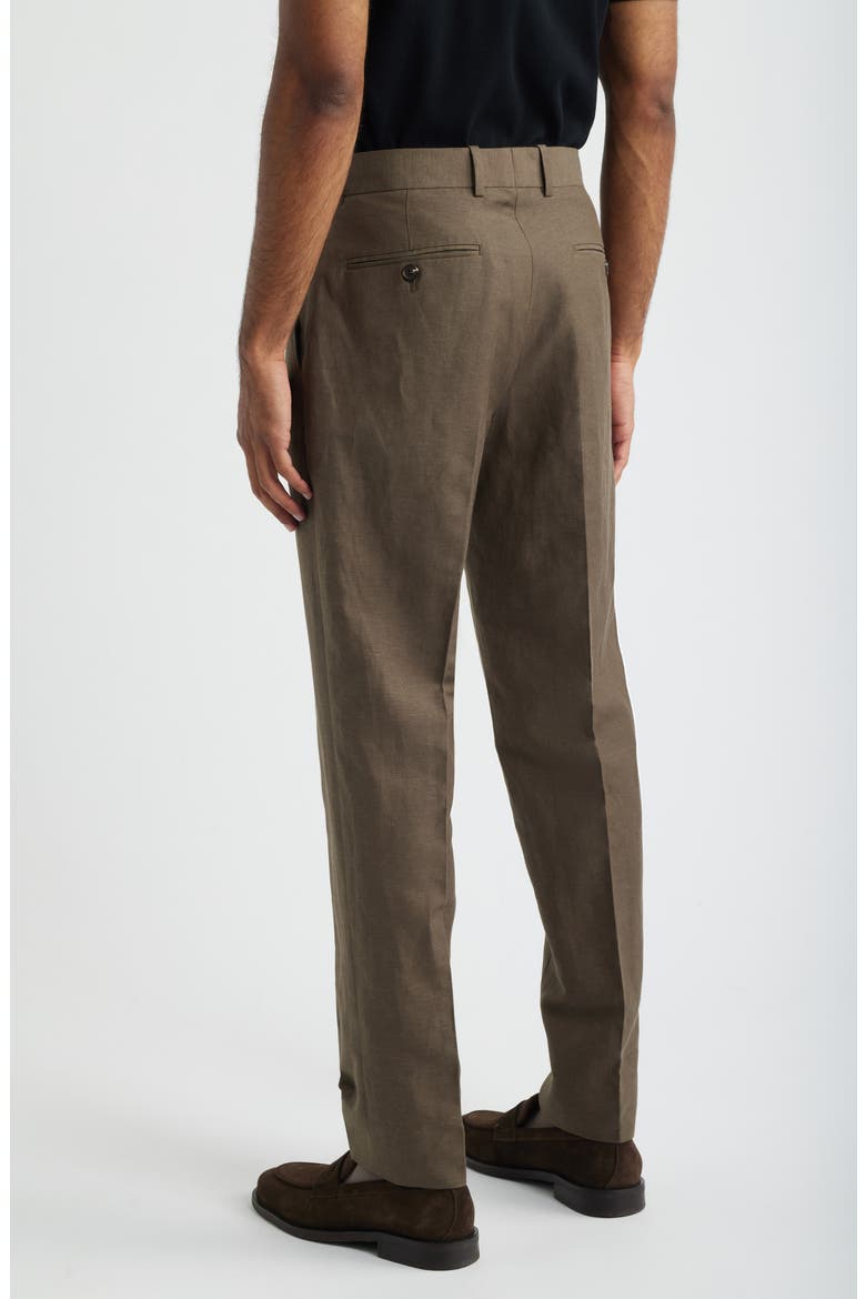 Linen Blend Pants, Alternate, color, BROWN ACORN