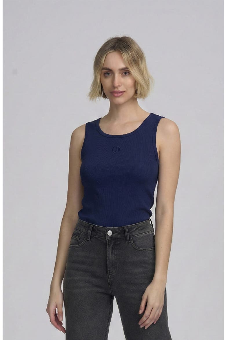 2 Pack ELLE Logo Tank, Alternate, color, MOCHA/NAVY