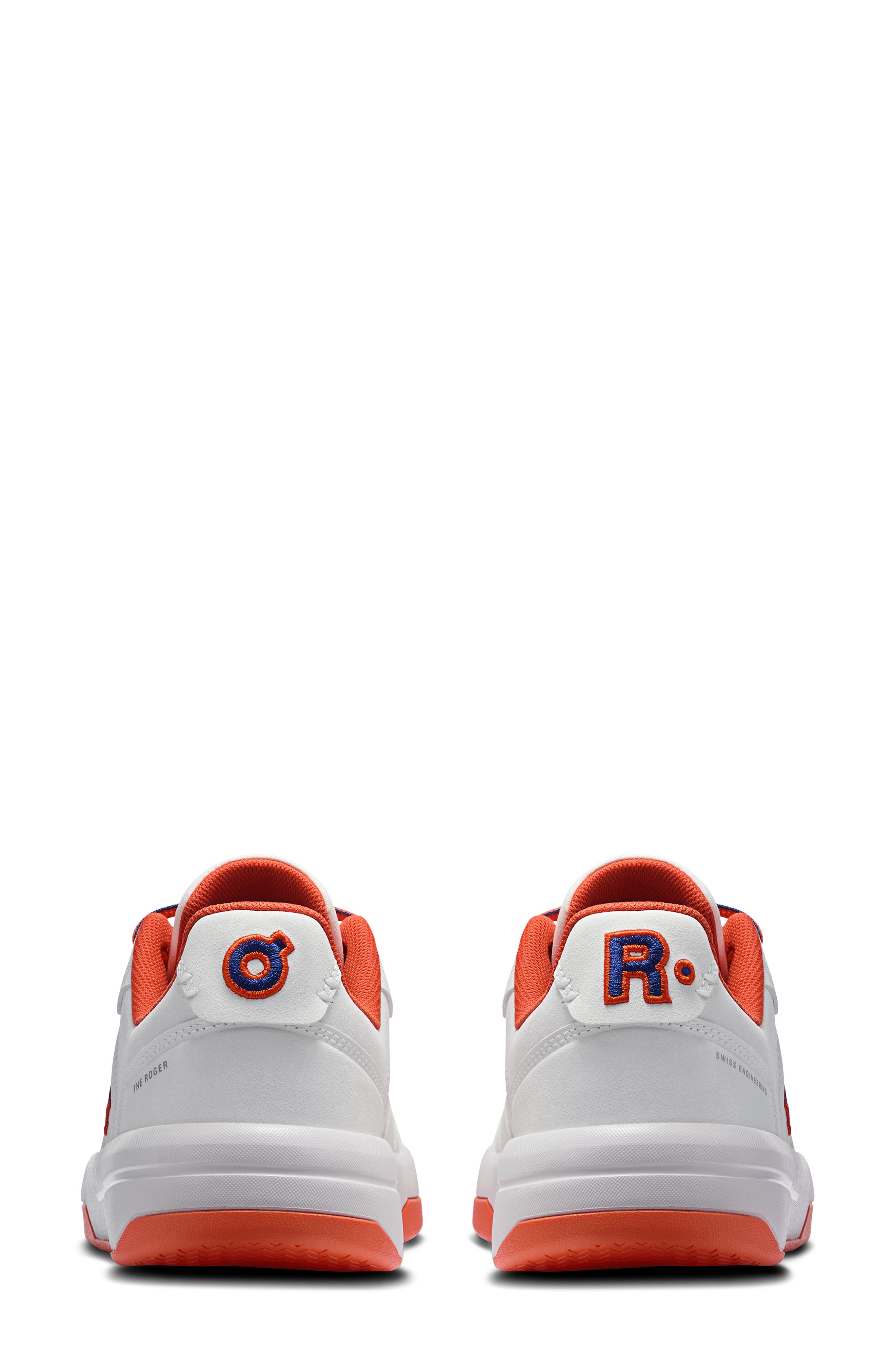 On THE ROGER CH Varsity Tennis Sneaker, Alternate, color, White/ Flame