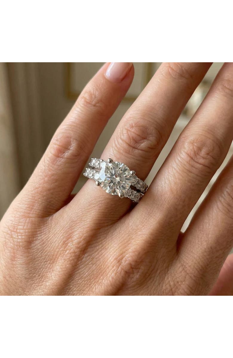 Bliss Diamond Certified 3 6/8ct Diamond Engagement Wedding Ring Set 14k Gold Lab Grown, Alternate, color, 14K White Gold