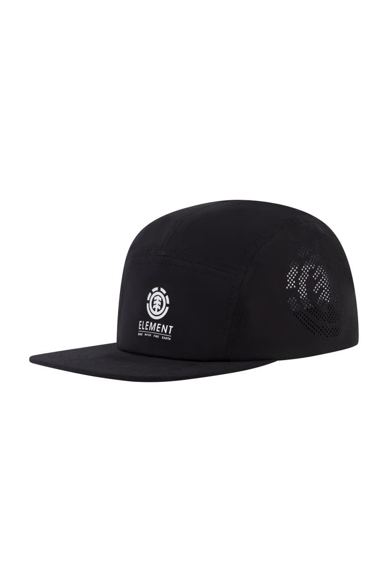 Soft Poly Twill Camper Cap Athletic 5-Panel Style, Main, color, BLACK