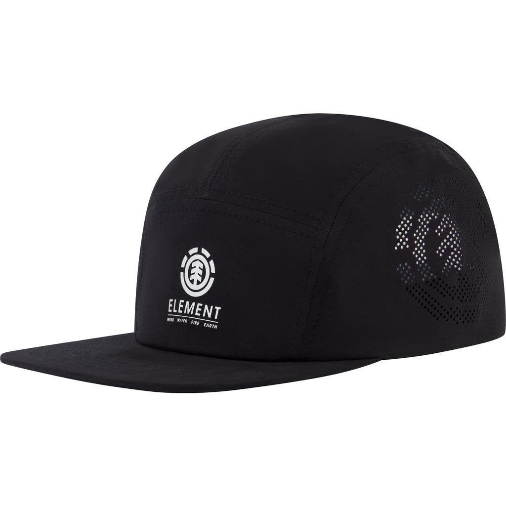 Element Soft Poly Twill Camper Cap Athletic 5-panel Style In Black