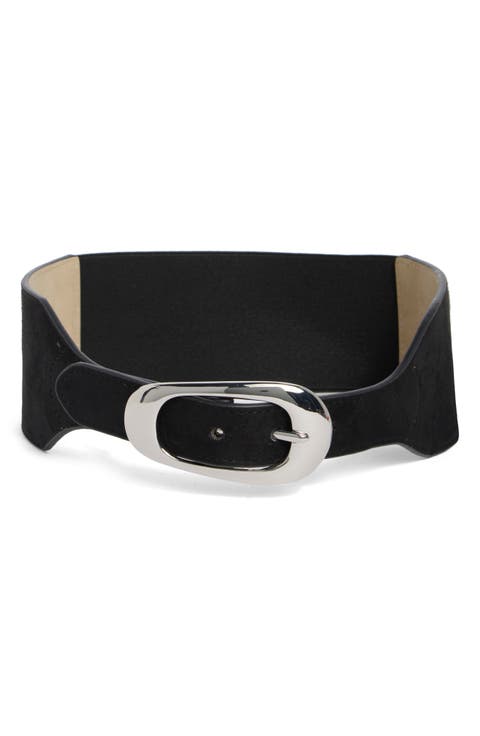 Faux Suede Stretch Belt