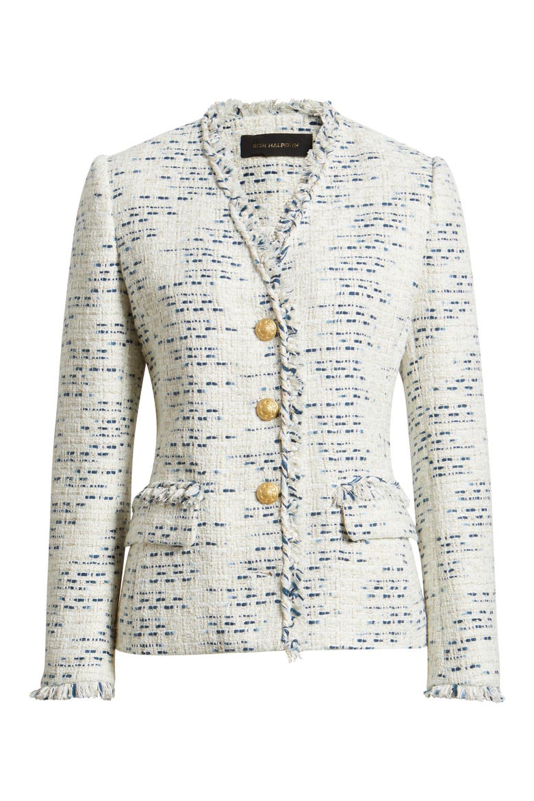 Sapphire Tweed Jacket, Alternate, color, BLUE MULTI