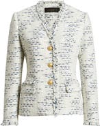 KOBI HALPERIN Sapphire Tweed Jacket