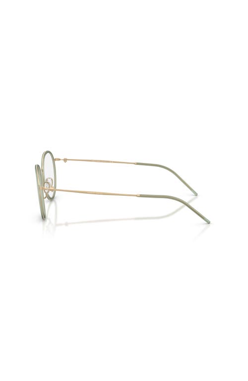 Giorgio Armani 49mm Round Optical Glasses In Green