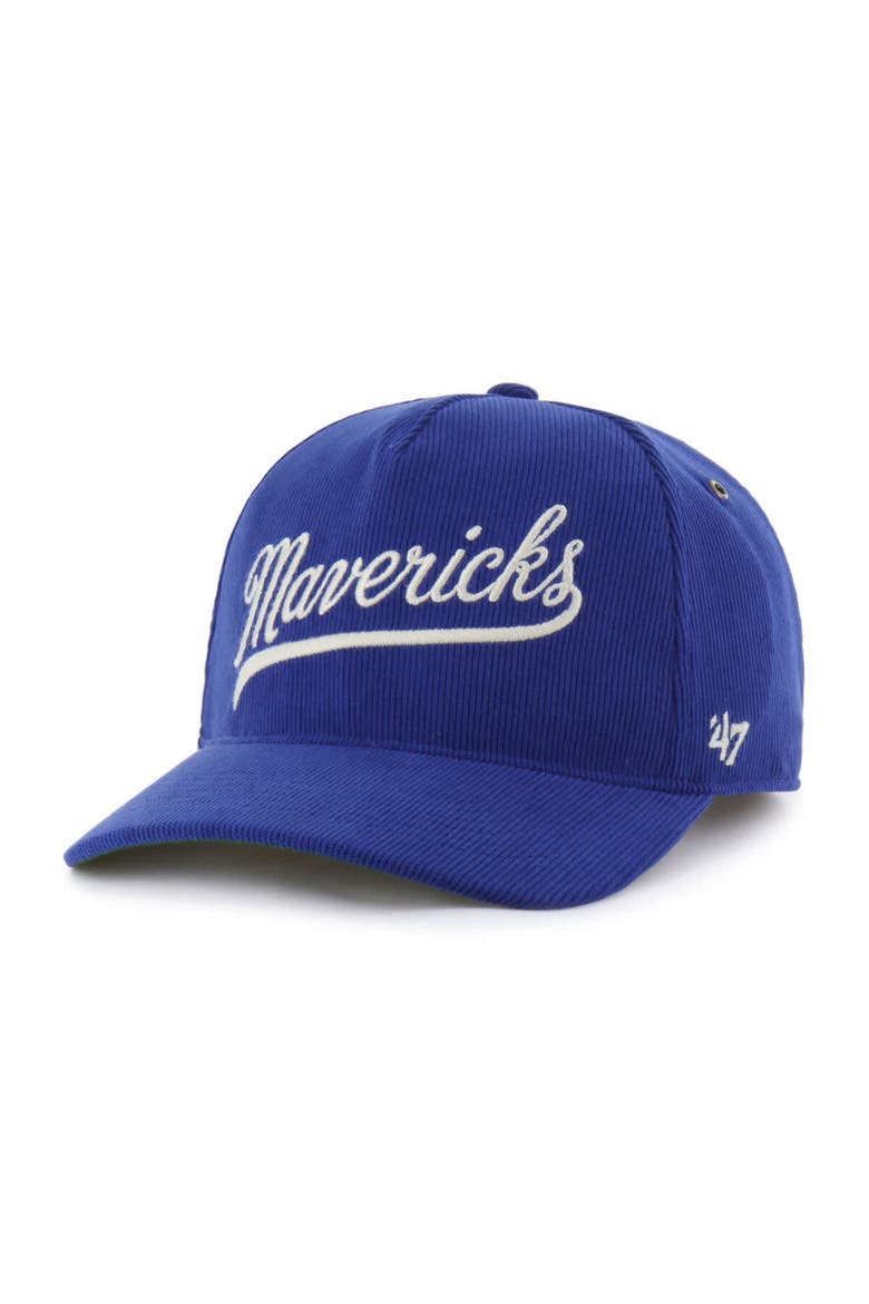 Men's '47 Royal Dallas Mavericks Golden Age Relaxed Corduroy Hitch Adjustable Hat, Alternate, color, Royal