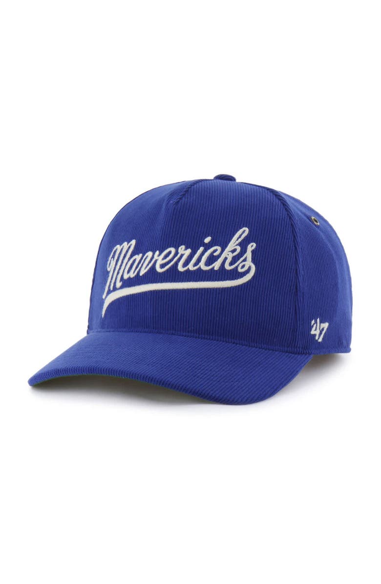'47 Men's '47 Royal Dallas Mavericks Golden Age Relaxed Corduroy Hitch Adjustable Hat, Alternate, color, Royal