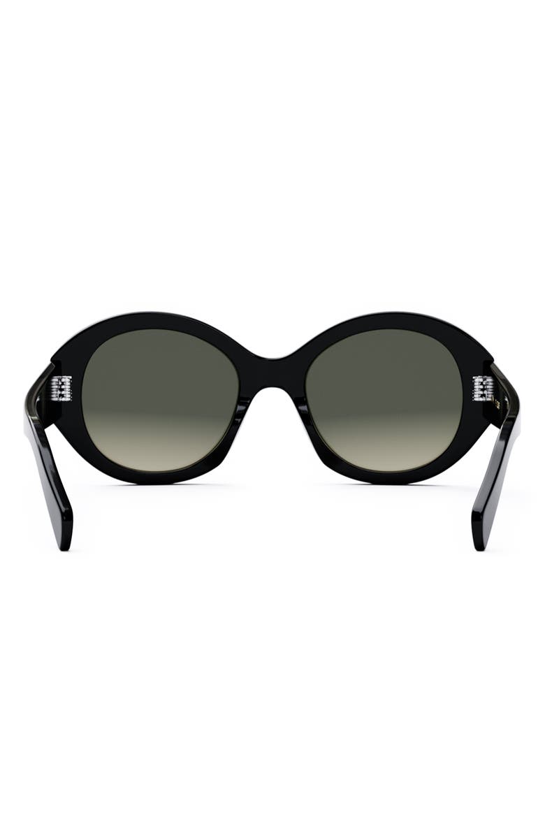 CELINE Bold 3 Dots 53mm Polarized Gradient Round Sunglasses, Alternate, color,