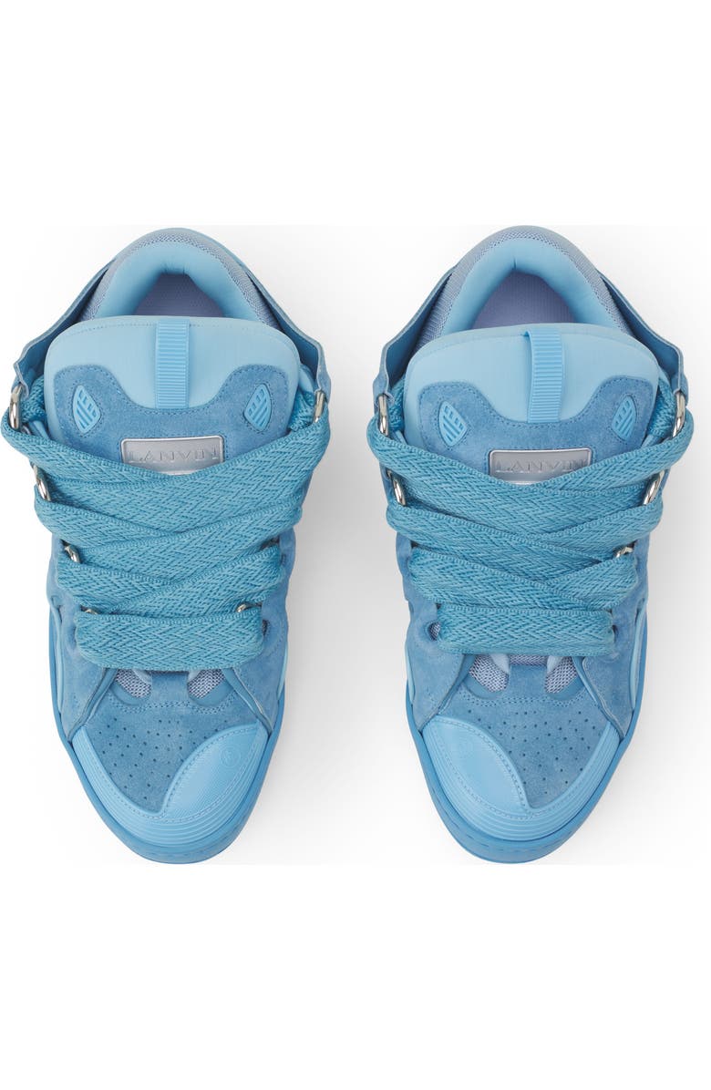 Lanvin Curb Monochrome Suede Sneakers, Alternate, color, Blue