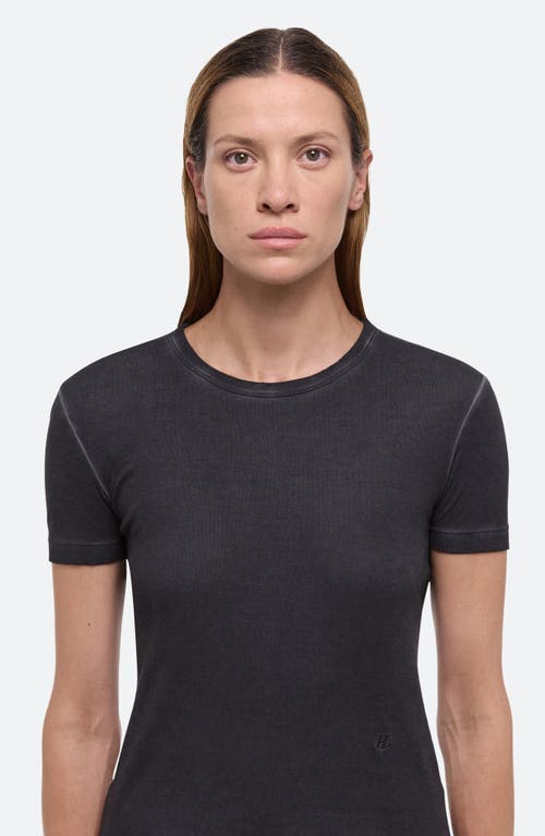 HELMUT LANG HELMUT LANG GARMENT DYED SHRUNKEN PIMA COTTON T-SHIRT