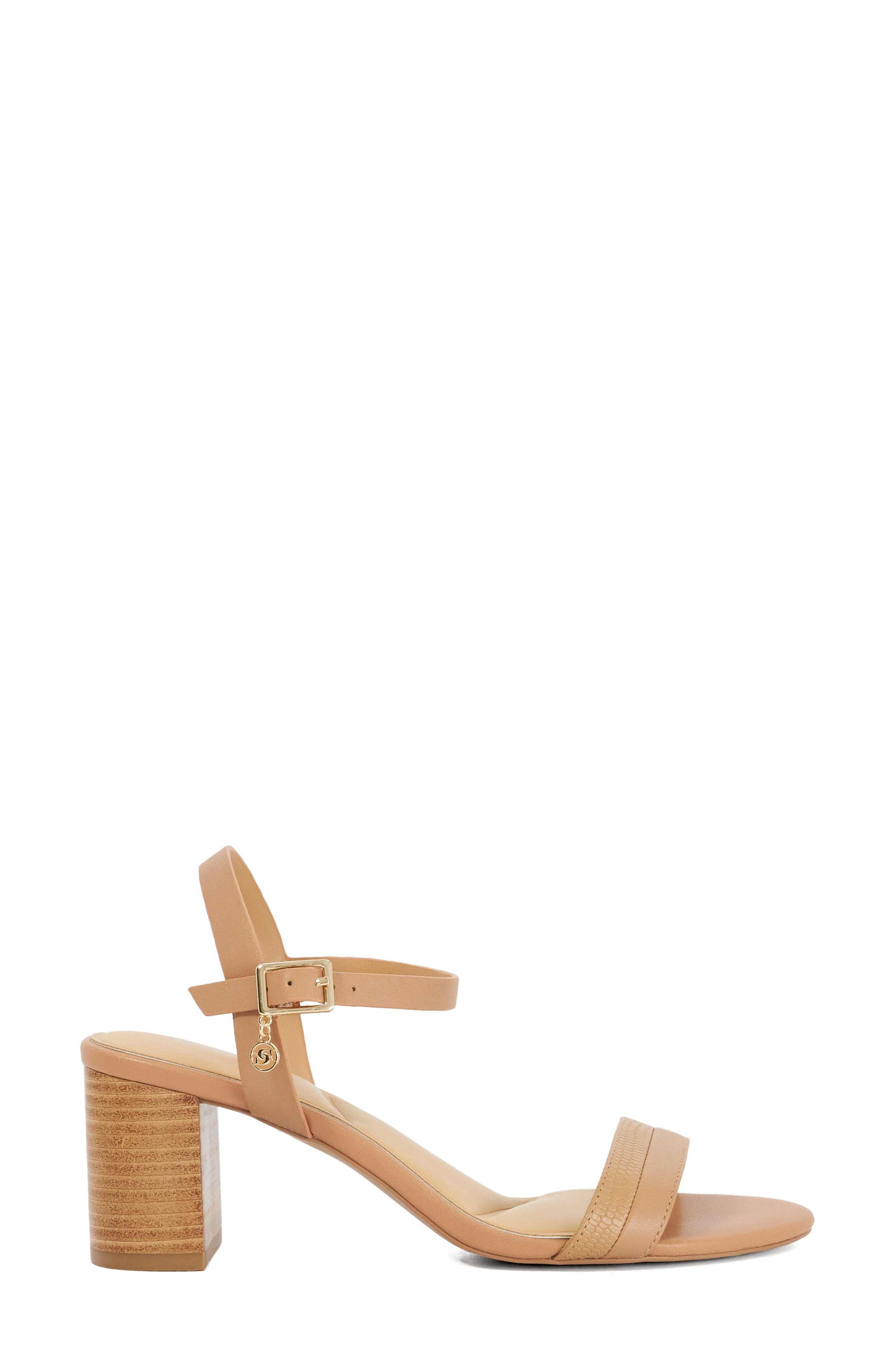 Dune London Jaycie Ankle Strap Sandal, Alternate, color, Caramel