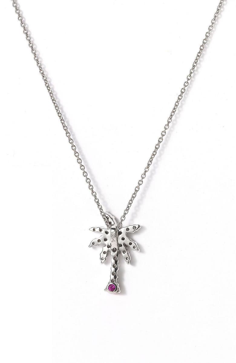 Roberto Coin 'Tiny Treasures' Palm Tree Diamond Pendant, Alternate, color,