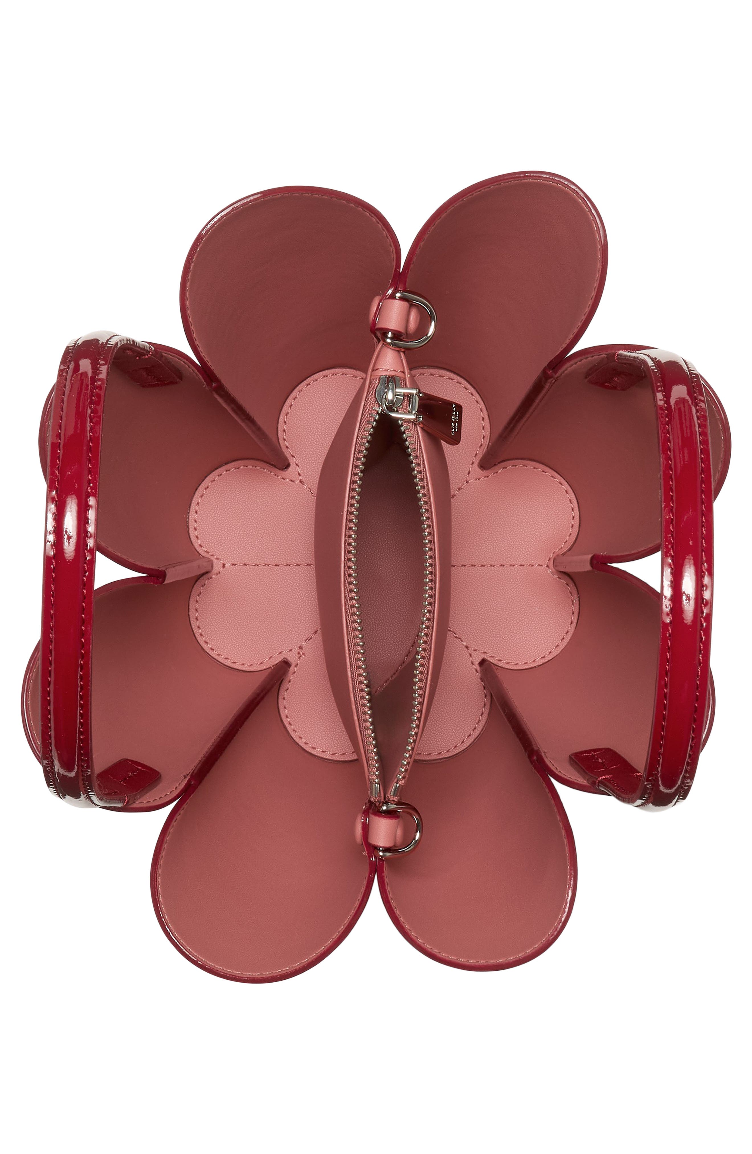 Kate Spade New York the spade patent leather bucket bag, Alternate, color, Dark Scarlet