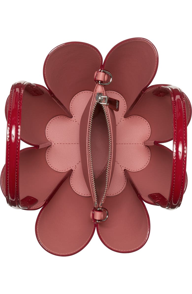 Kate Spade New York the spade patent leather bucket bag, Alternate, color, Dark Scarlet