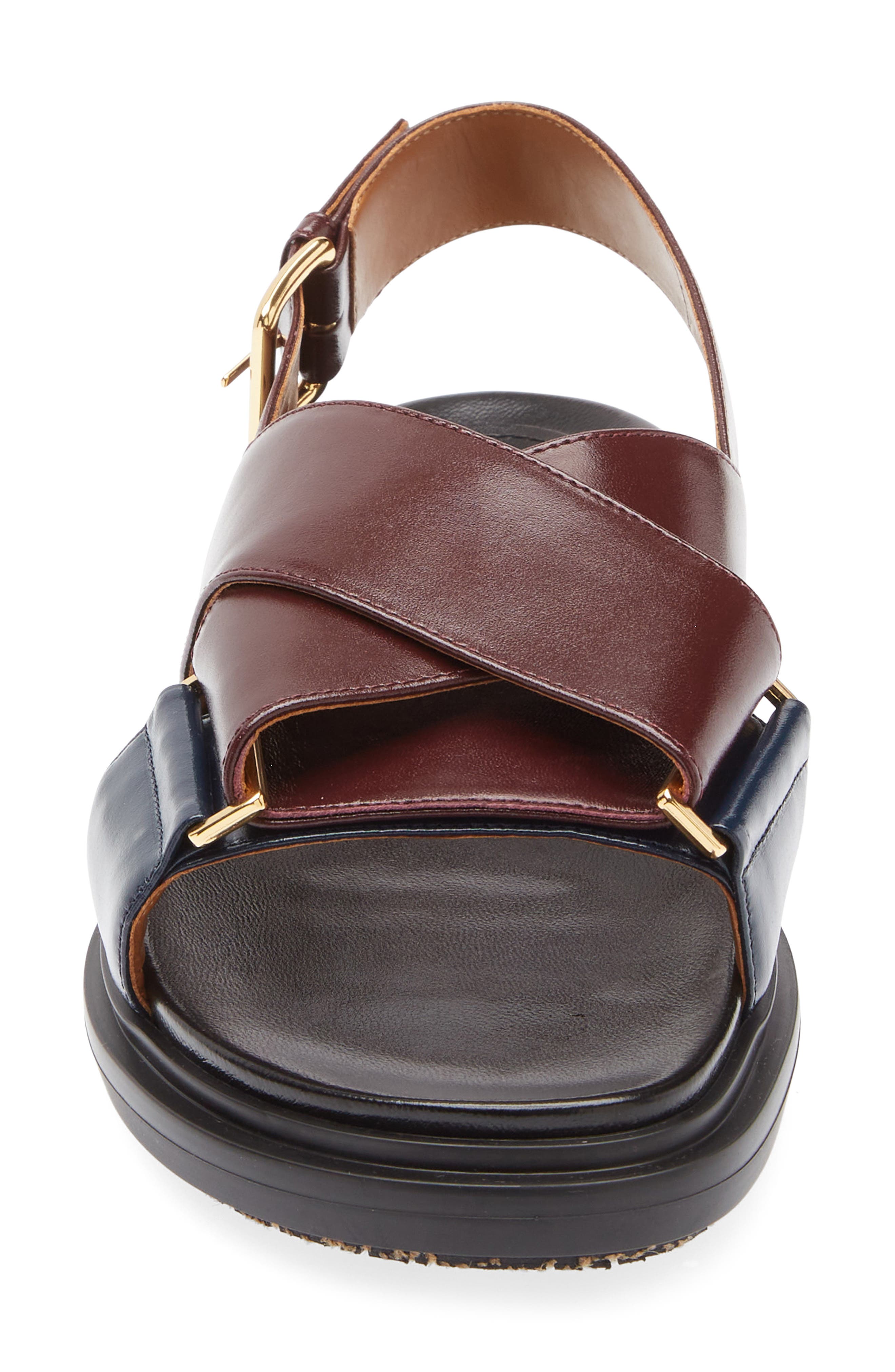 Fussbett Crisscross Sandal, Alternate, color, BURGUNDY
