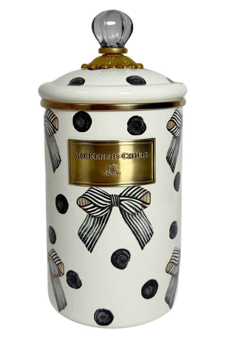 Pretty as a Bow Medium Canister, Alternate, color, WHITE