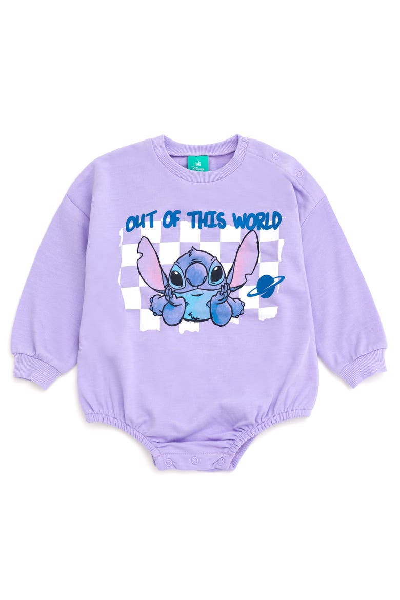 Lilo & Stitch 2-Piece Bodysuit and Hat Set, Alternate, color, Lilac Stitch