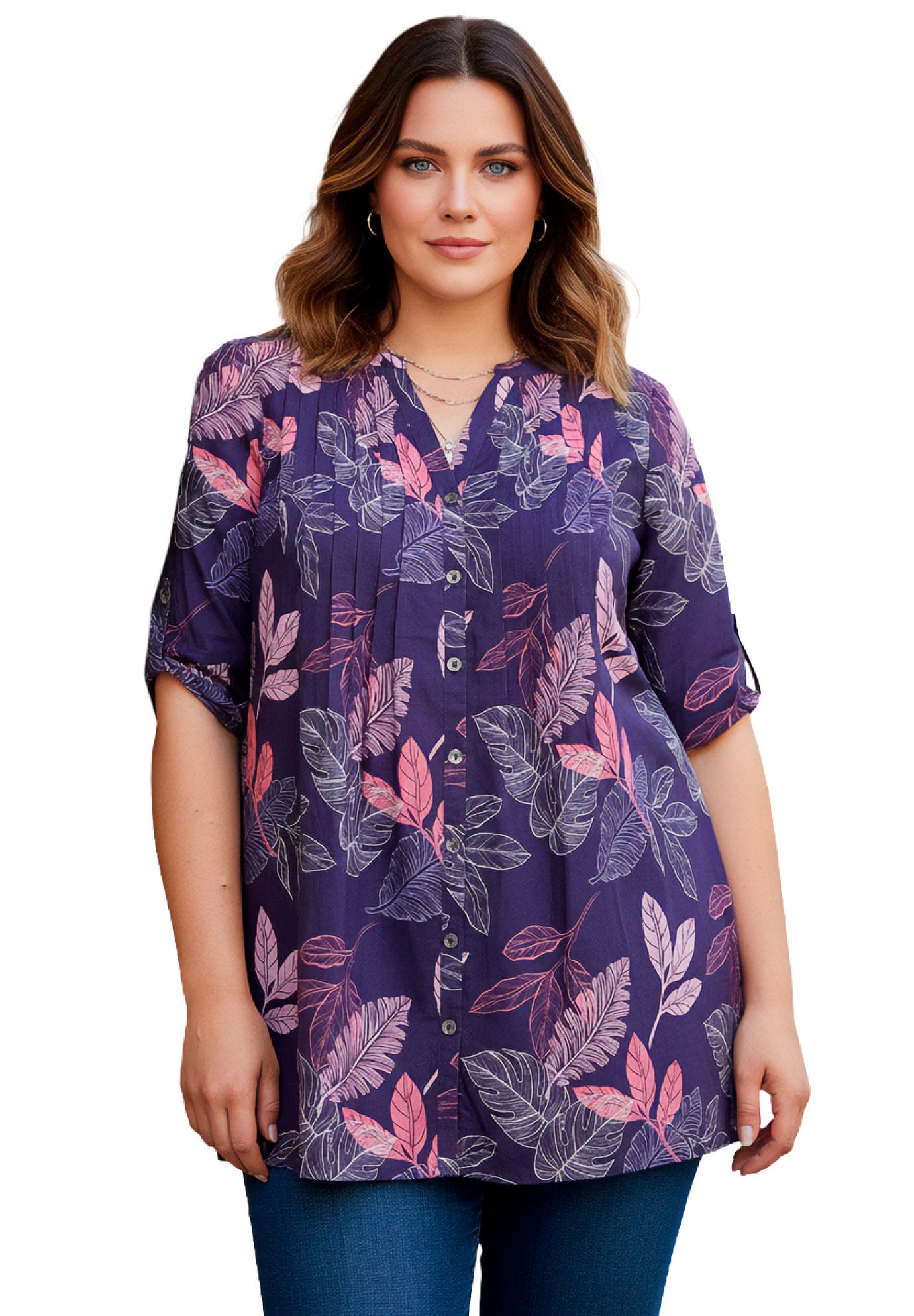 MIDNIGHT VIOLET PALM LEAVES
