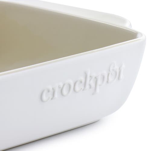 Crock-pot Crockpot 2.5 Quart And 3.5 Quart Rectangular Stoneware Bake Pan Set In White