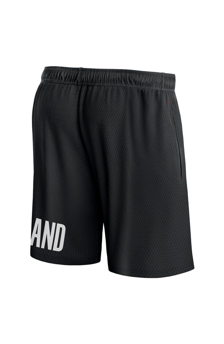 FANATICS Men's Fanatics Branded Black Portland Trail Blazers Free Throw Mesh Shorts, Alternate, color, Black