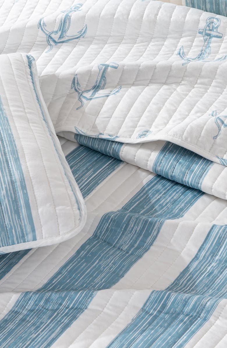 Woven & Weft Coastal 3-Piece Quilt Set, Alternate, color, Blue