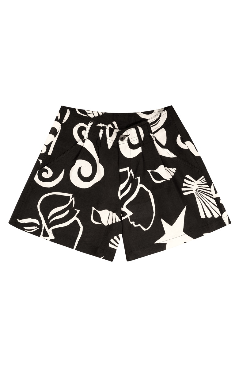 Untitled in Motion Maximon Pleated Linen Shorts, Main, color, Thalassa