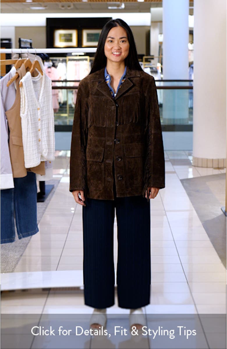 Fringe Lambskin Suede Jacket, sales video thumbnail