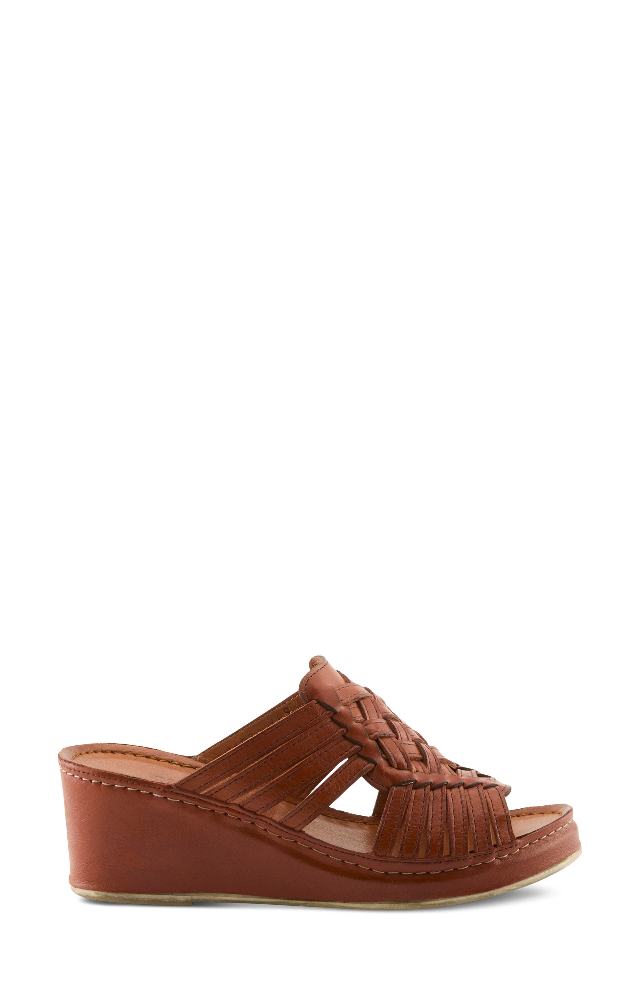 Spring Step Nokiah Platform Wedge Sandal, Alternate, color, Cognac