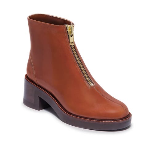 Bernardo Footwear Tess Front Zip Bootie In Brown
