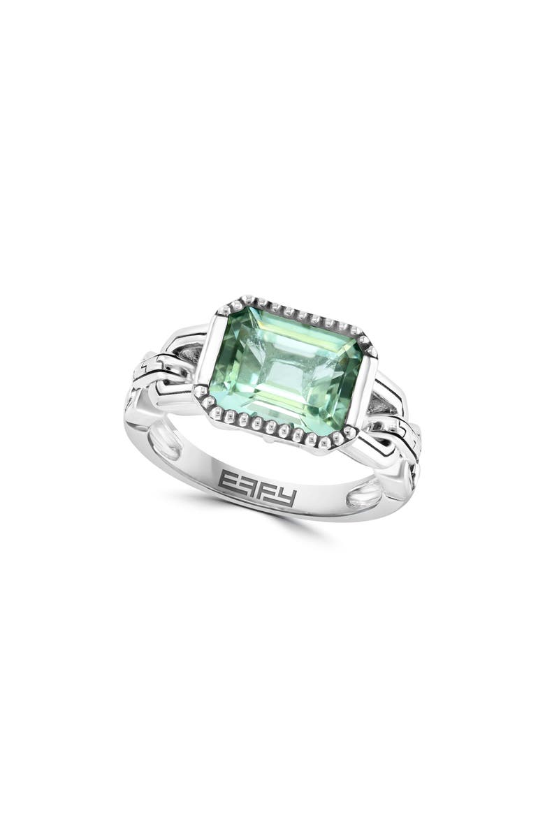 Sterling Silver Prasiolite Ring, Main, color, GREEN