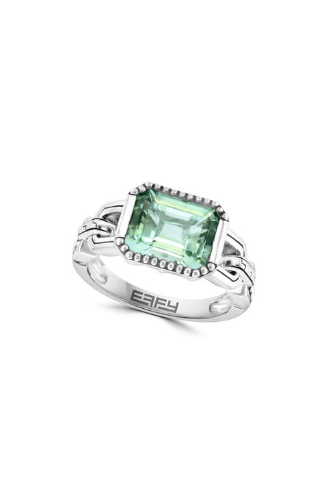 Sterling Silver Prasiolite Ring