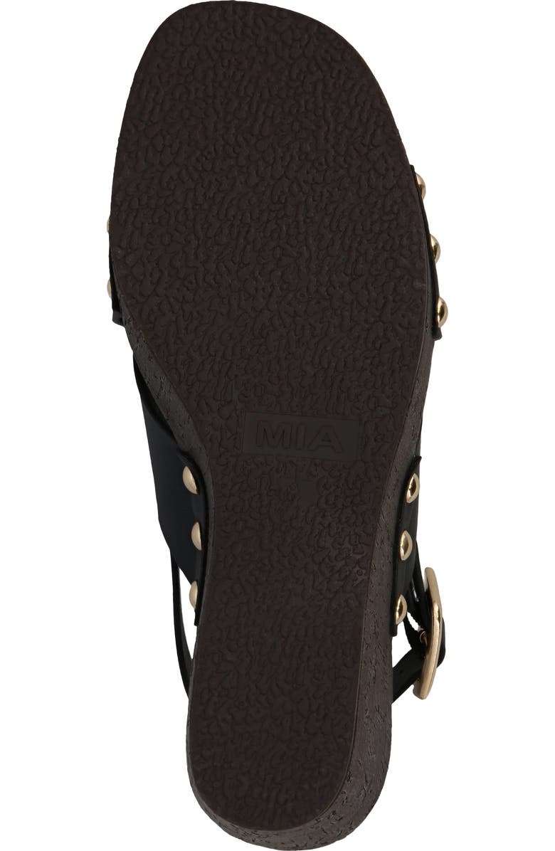 MIA Elleiana Wedge Sandal, Alternate, color, Black