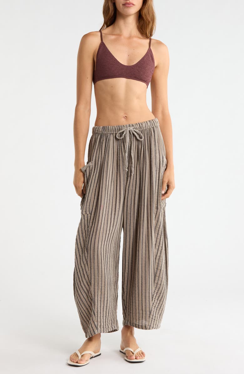 Free People Quin Stripe Cotton Drawstring Pants, Main, color,