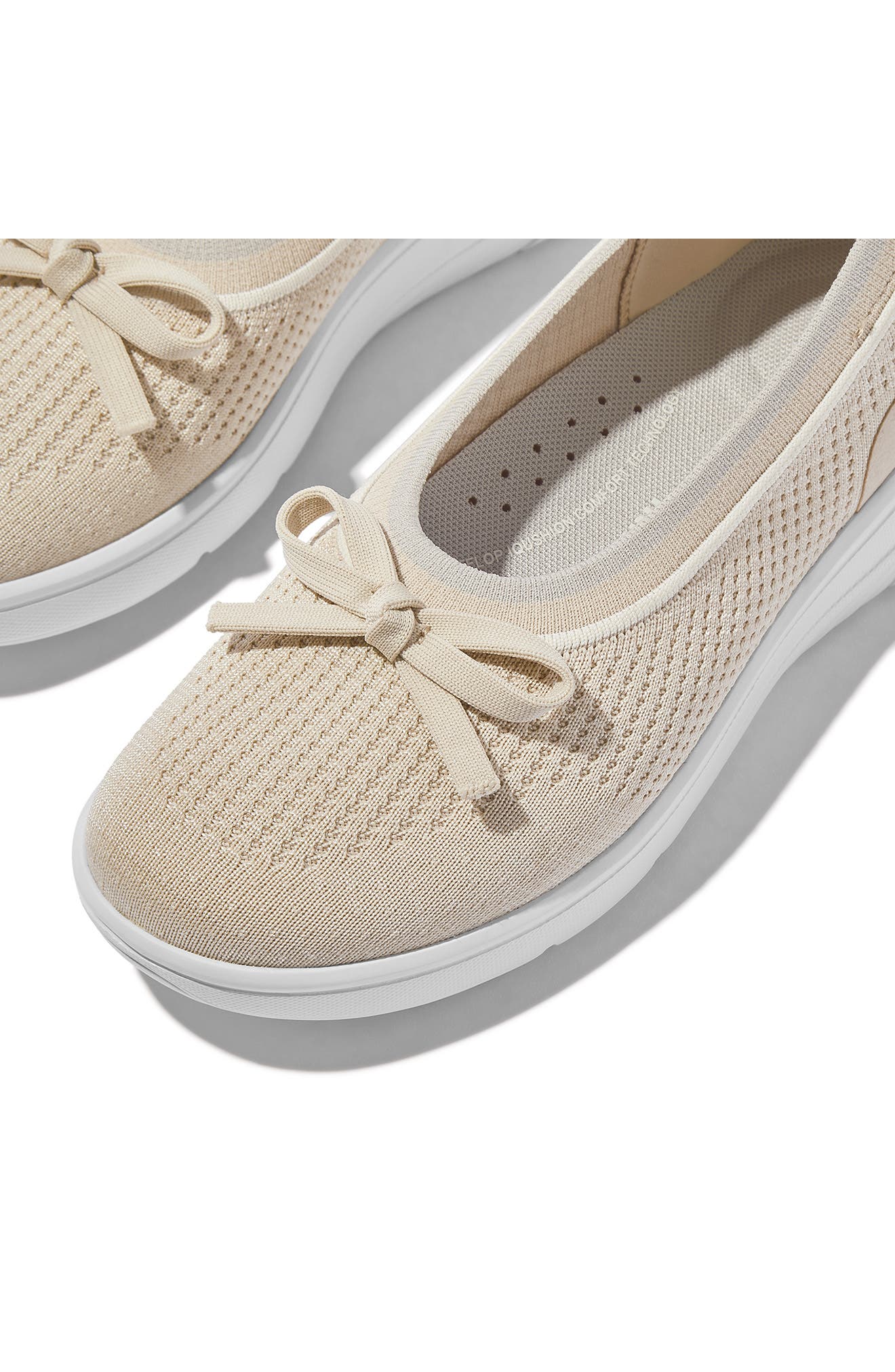 FitFlop Super-Q Bow Ballet Flat, Alternate, color, Paris Beige