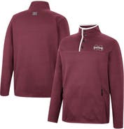 COLOSSEUM Men's Colosseum Maroon Mississippi State Bulldogs Rebound Quarter-Snap Jacket