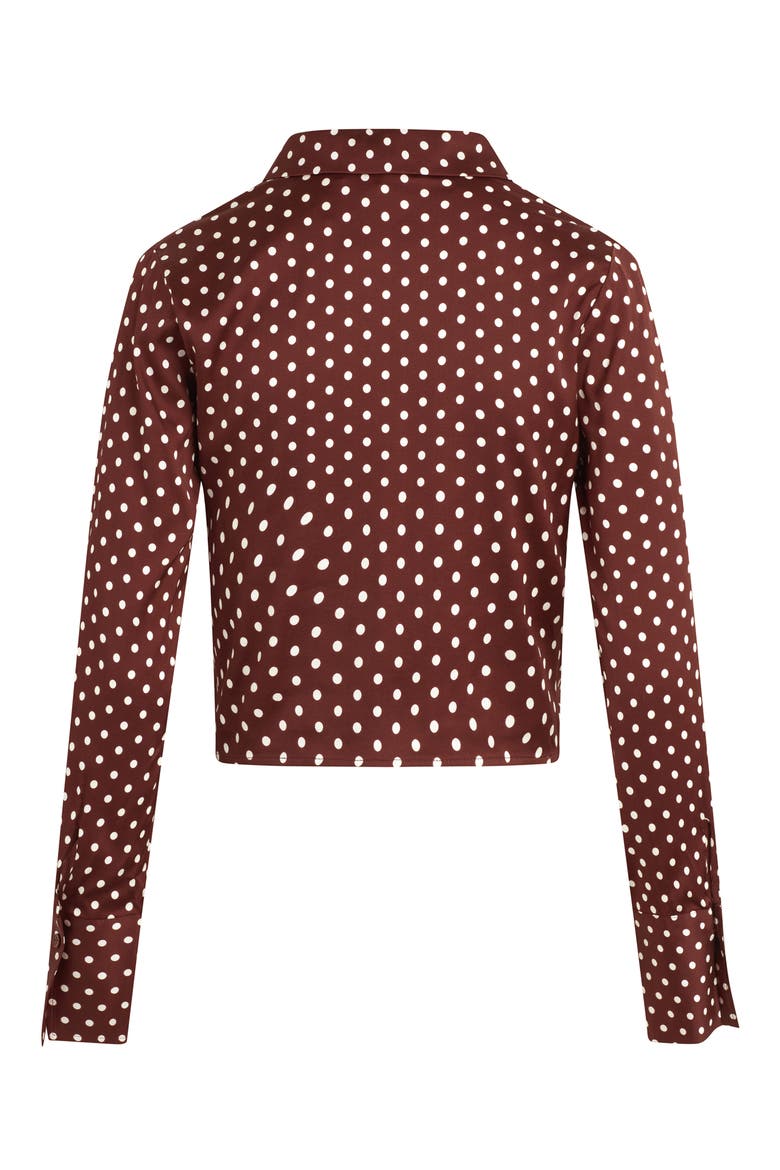 The Ruby Polka Dot Top, Alternate, color, SANGRIA DITSY DOT