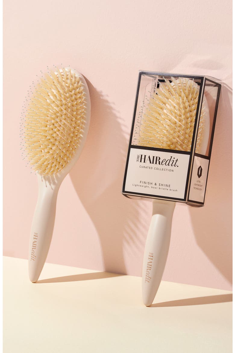 Finish & Shine Boar Bristle Brush, Alternate, color, NO COLOR